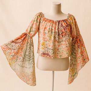 Live for the Truth S Crop Top Stretchy Boho Festival Y2K Clubwear Romanticcore